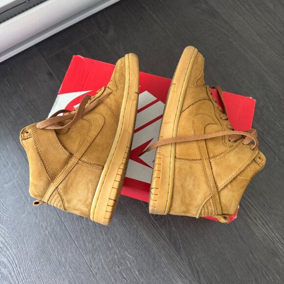 NIKE BROWN DUNK HIGH PREMIUM SIZE 6.5 WOMENS * - Picture 8 of 12